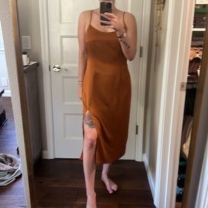 Satin slip dress - size medium
